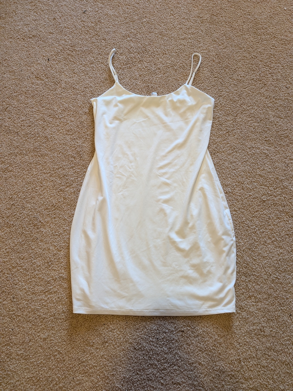 Lucy in the Sky White Mini Dress with Spaghetti Straps